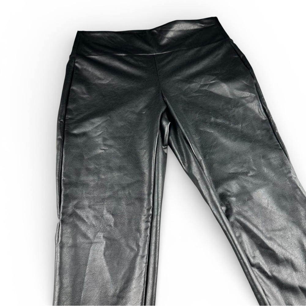 Kendall & Kylie Black Faux Leather Leggings Skinny Pants Sz S - Picture 6 of 9